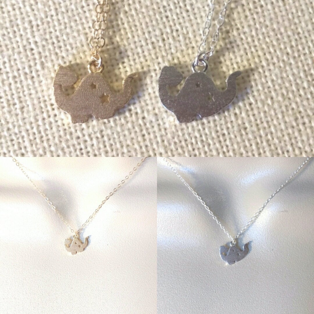 Dinosaur Necklace - Gold Dinosaur Necklace - Tiny Gold Dinosaur Necklace - Dinosaur Jewelry - Minimal Jewelry - Gift Ideas