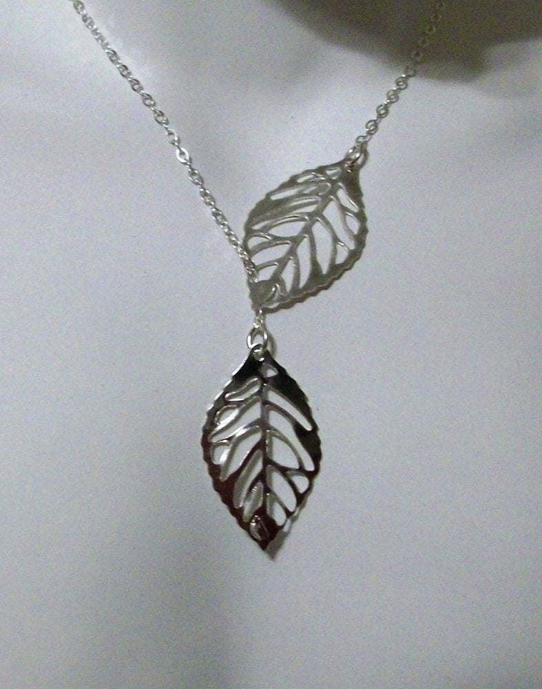 Leaf Earrings - Sterling Silver Leaf Earrings, Valentines Day, bridesmaid gifts, wedding, grey, white, silver