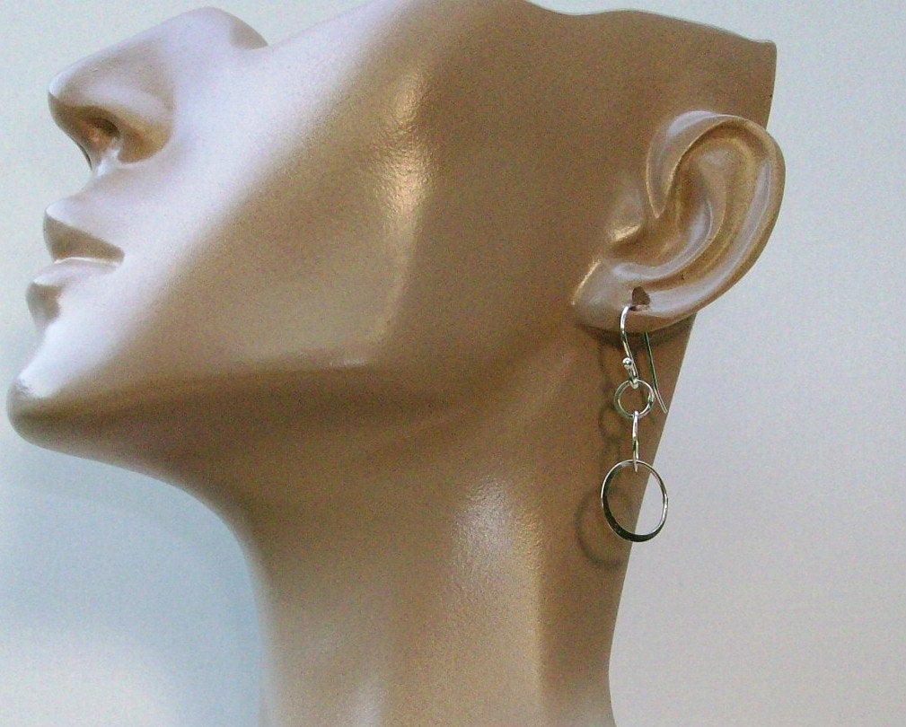 Tiny Eternity Earrings, Silver Earrings - Sterling Silver Eternity Earrings, Valentines Day, bridesmaid gifts, wedding, gr
