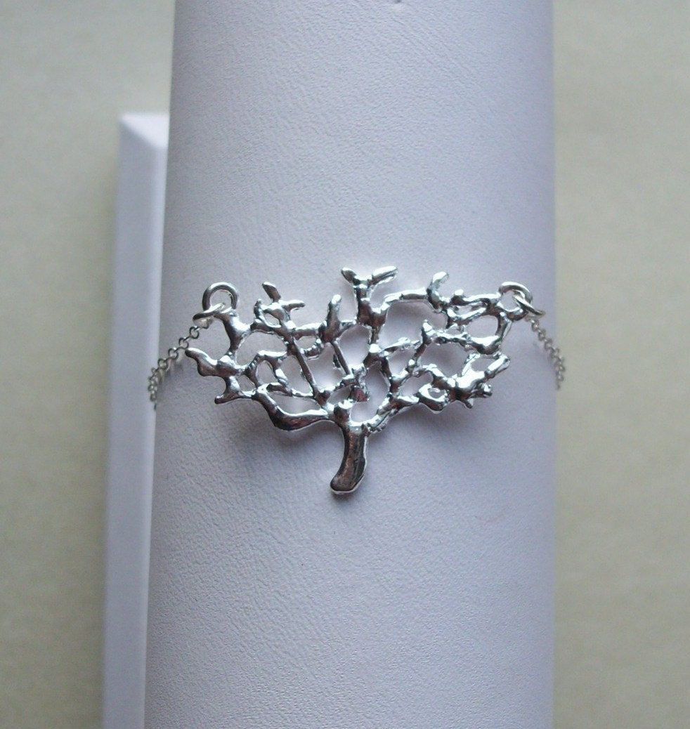 Silver Tree Bracelet - Silver Withered Tree Bracelet, Bridesmaid Gifts, Bridal, Valentines Gifts, Mothers Day