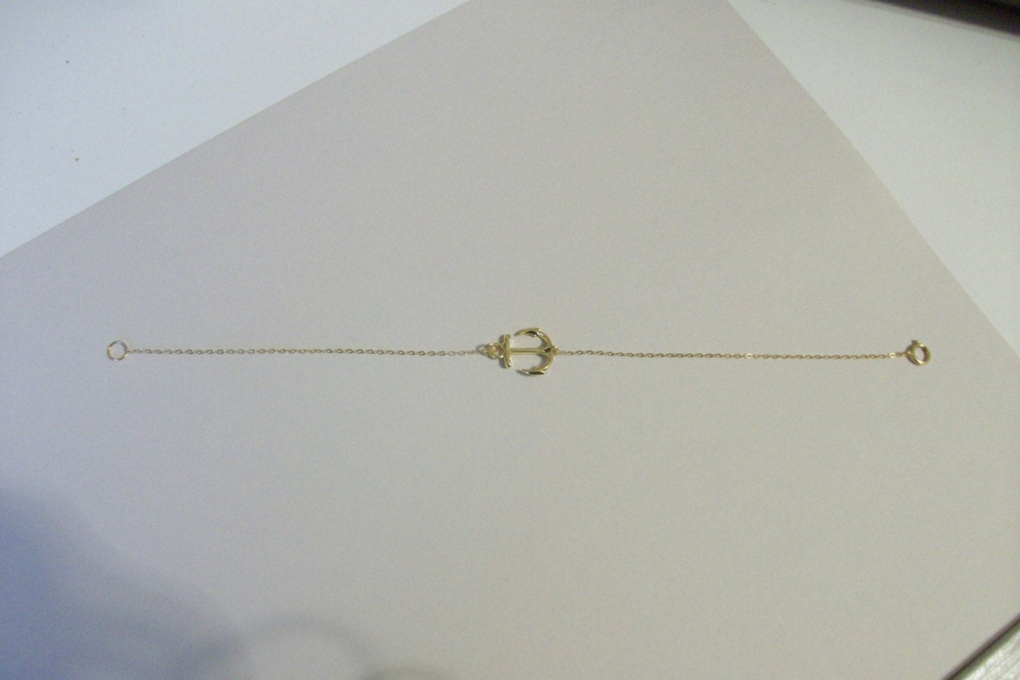 Gold Anchor Anklet or Bracelet - Gold Nautical Anklet or Bracelet - Gold Jewelry - Navy Wife Jewelry - Nautical Jewelry