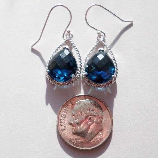 Montana Blue and Silver Chandelier Earrings - Blue Earrings - Silver Earrings - Birthstone Jewelry - Bridal Gifts - Christmas Gift