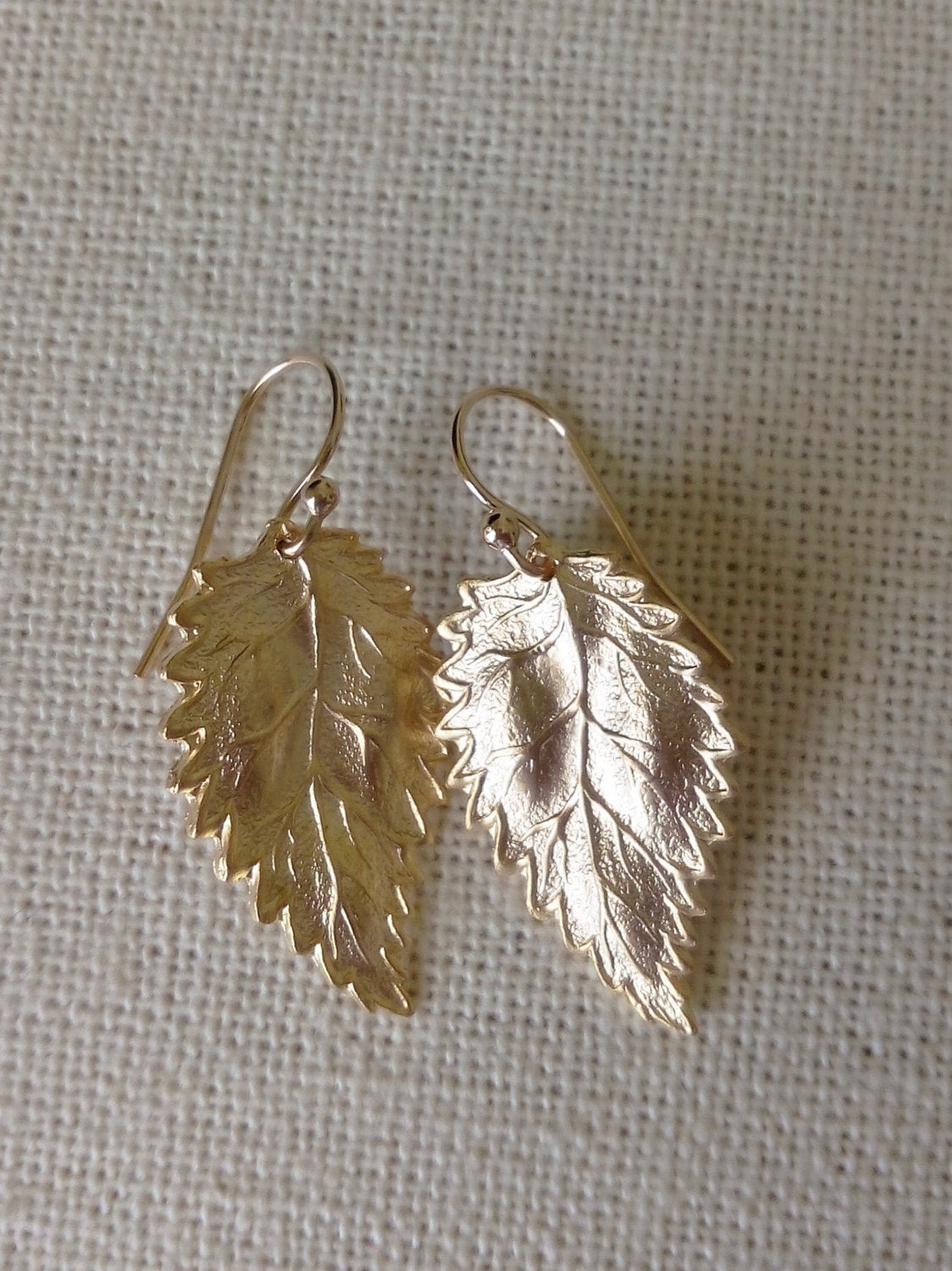 Leaf Earrings, Gold Earrings, Dangle Earrings, Gold Filled Leaf Earrings, Bridal, Weddings, Bridal Gifts, Christmas Gifts, Stocking Stuffers
