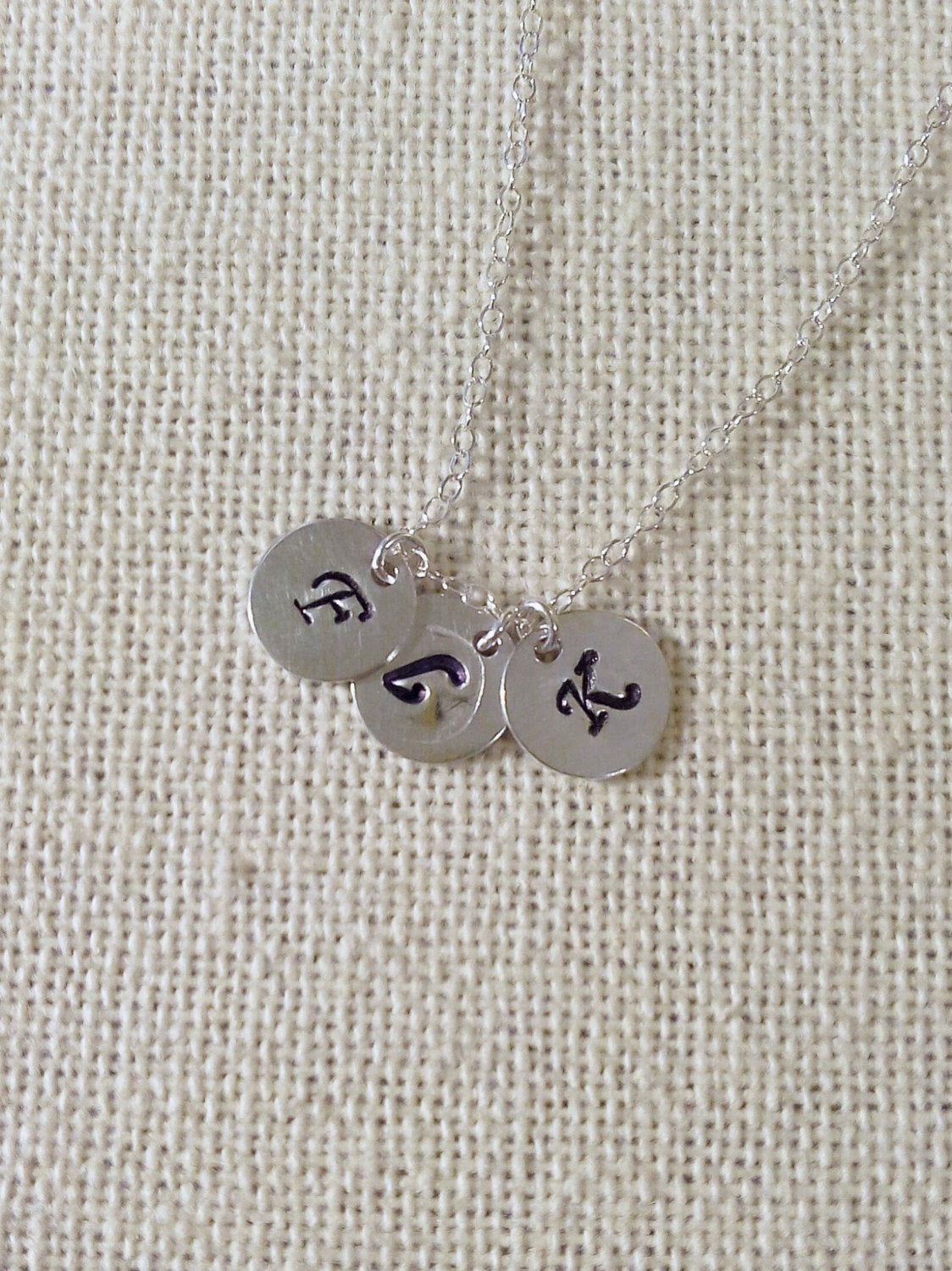 Initial Necklace, Silver Initial Necklace, Personalized Jewelry, Custom Initial Necklace, Monogram Necklace, Monogrammed Jewelry, Initials