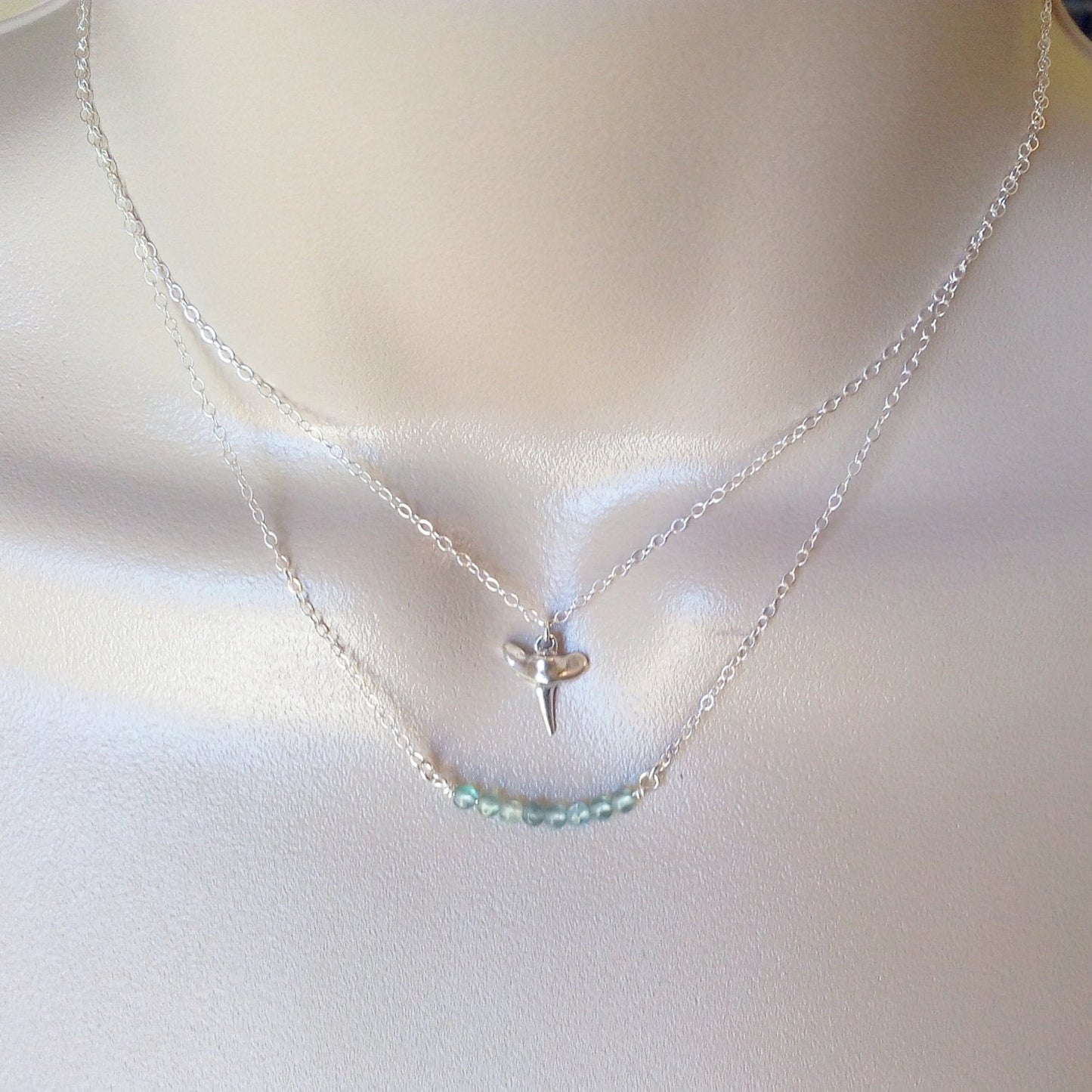 Apatite Necklace, Silver Apatite Necklace, Apatite Bar Necklace, Gemstone Jewelry, Layering Necklace, Valentines Day Gift, Mothers Day Gift