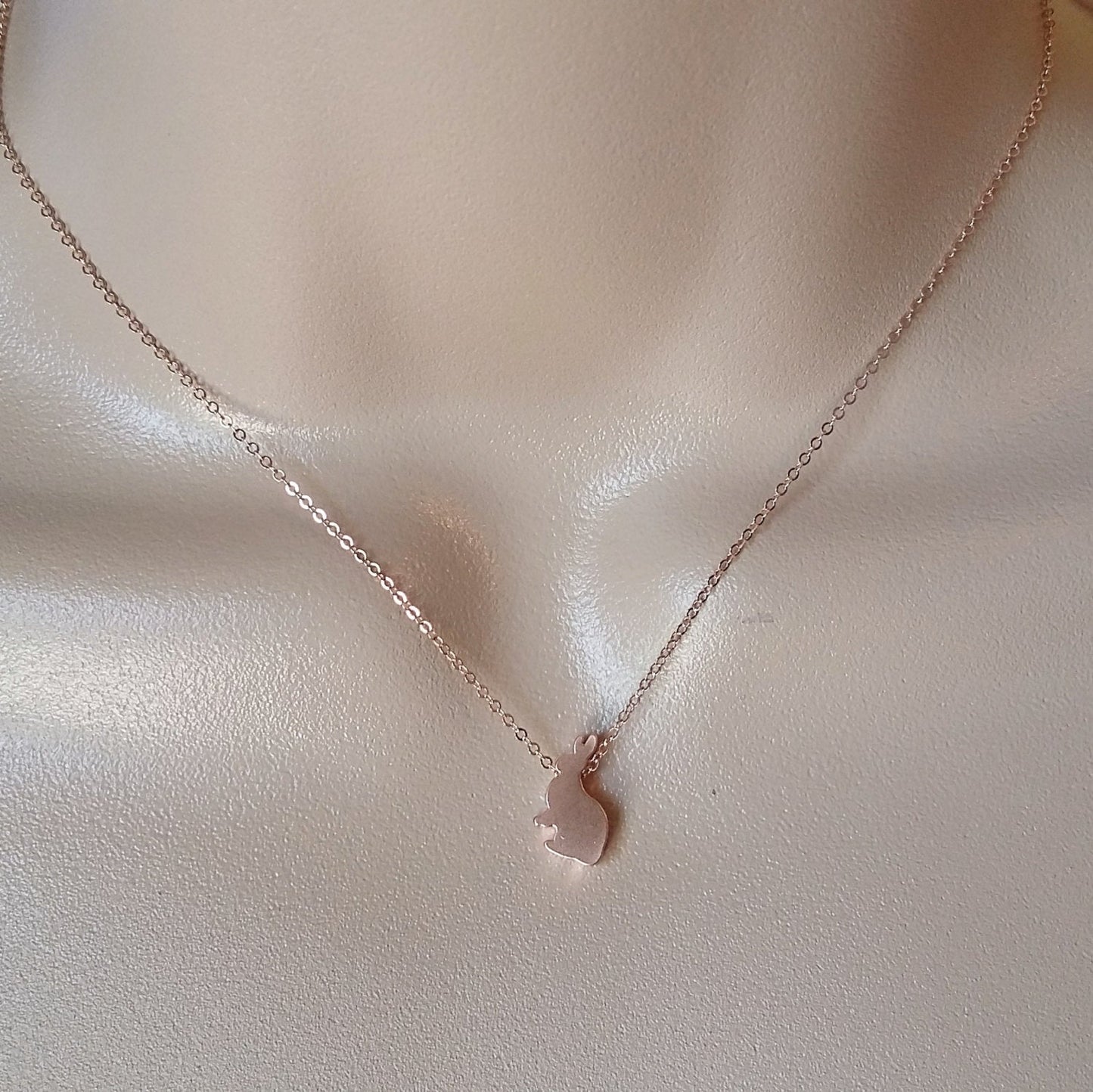 Rabbit Necklace - Rose Gold Necklace - Rose Gold Rabbit Necklace - Bridal Gifts - Easter Gifts - Easter Jewelry - Mothers Day Gift - Animal