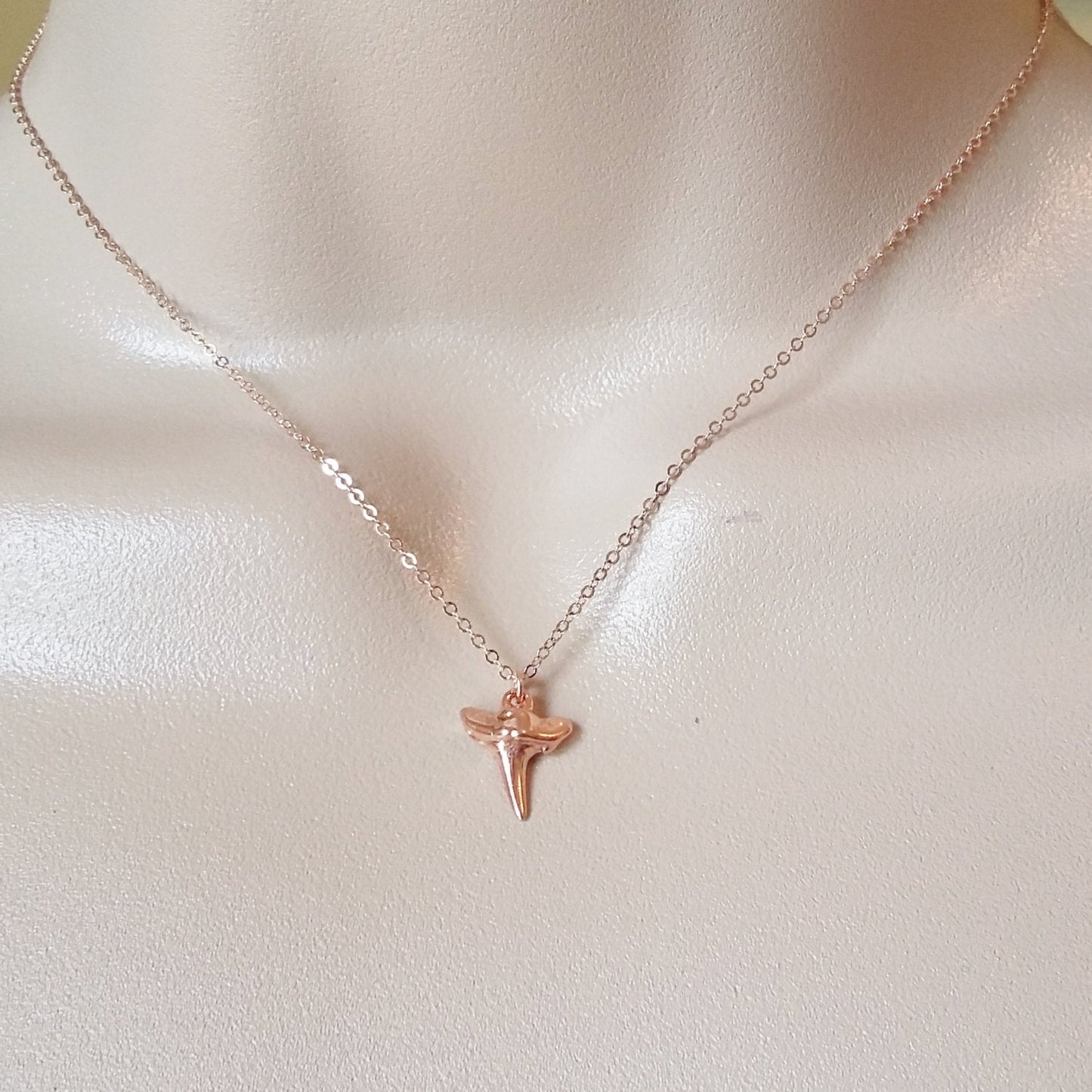 Shark Tooth Necklace, Rose Gold Shark Tooth Necklace, Layered Necklaces, Layering Necklace, Nautical Necklace, Nautical Jewelry, Rose Gold