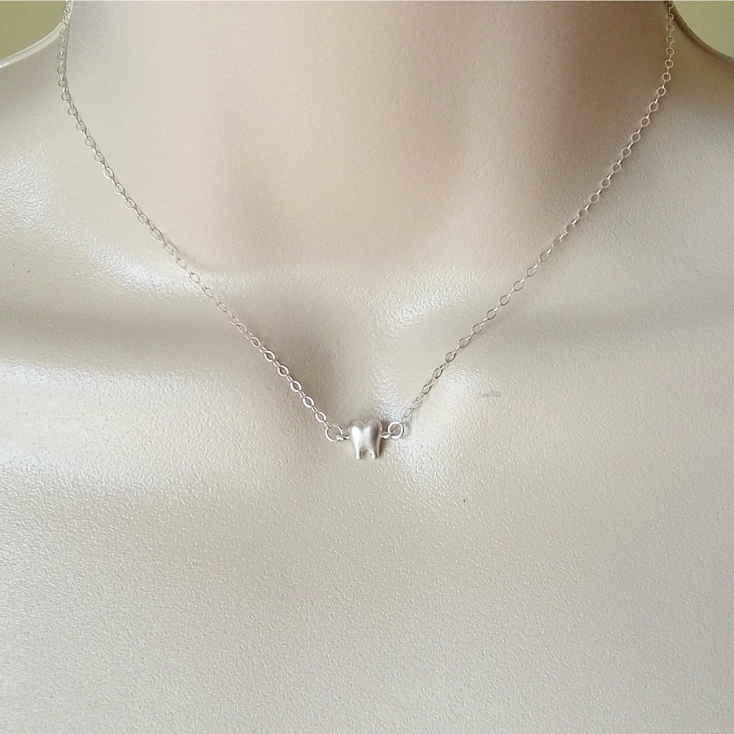 Tiny Silver Tooth Necklace