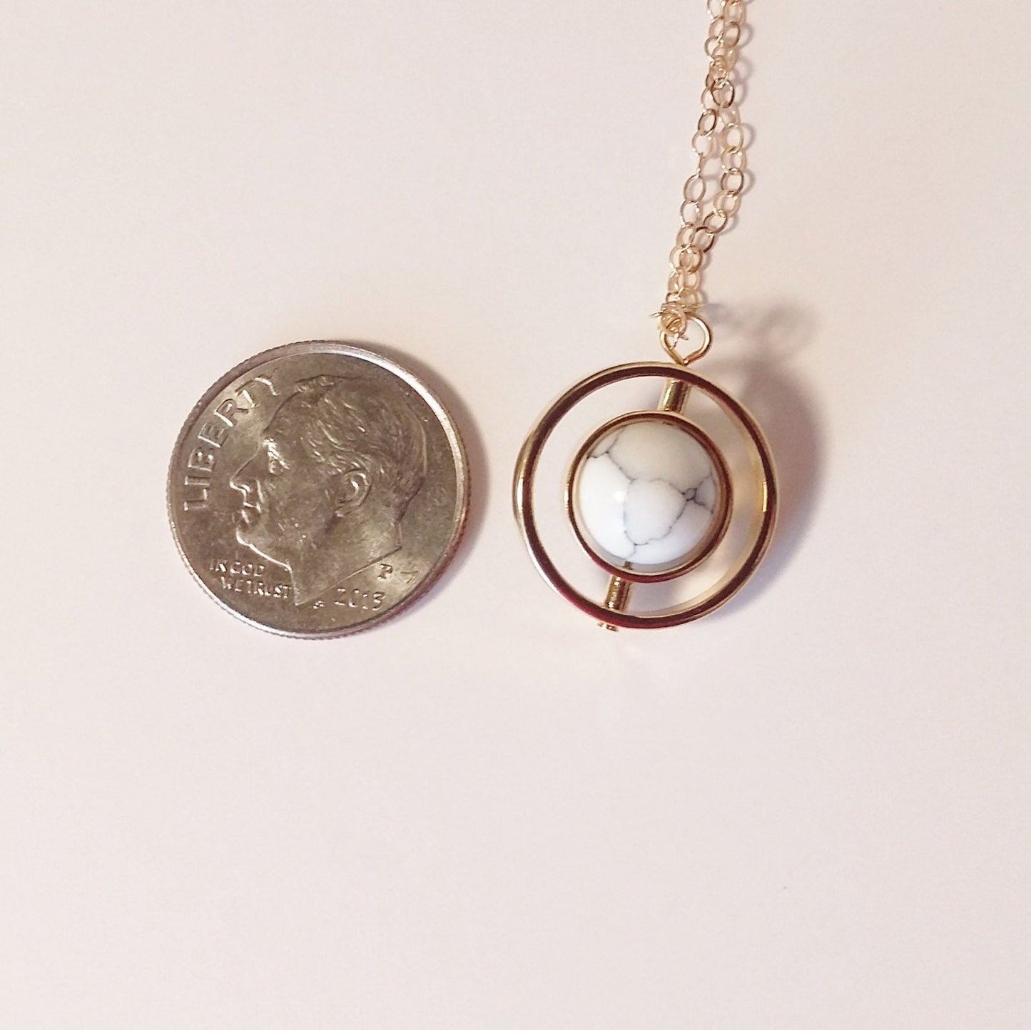 White Necklace, Howlite Necklace, Gold and Howlite Necklace, Gold Filled Necklace, Tiny Necklace, Gift Ideas for Her, Valentines Day Gift