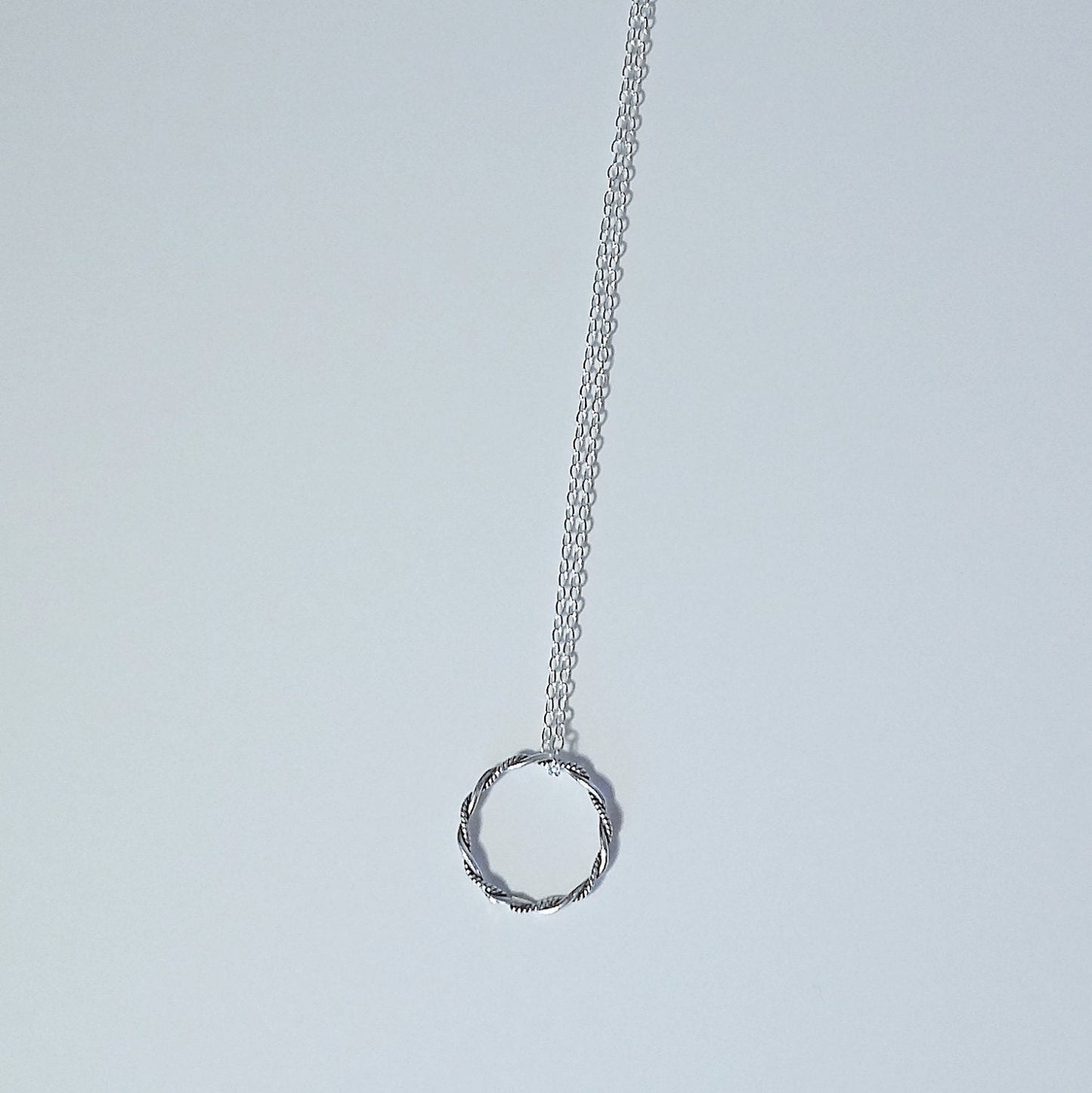 Eternity Necklace - Silver Eternity Circle Necklace, Sterling Silver Necklace, Valentines Day, bridesmaid gifts, weddings, grey,silver,whit