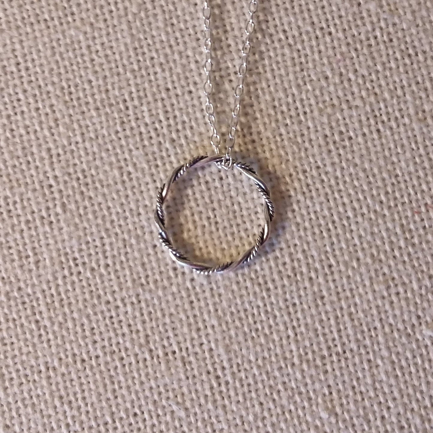 Eternity Necklace - Silver Eternity Circle Necklace, Sterling Silver Necklace, Valentines Day, bridesmaid gifts, weddings, grey,silver,whit