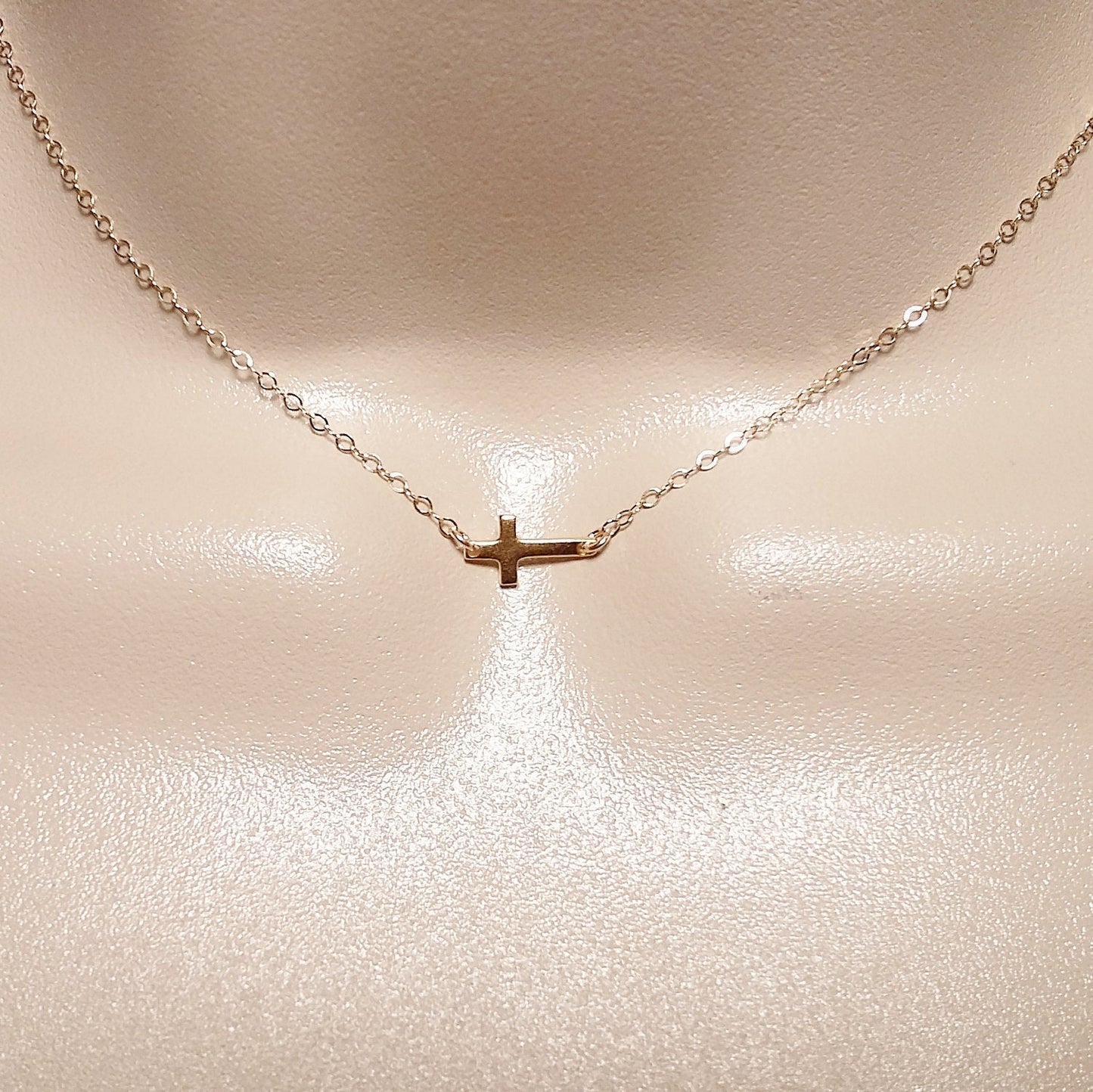 Gold Cross Necklaces, Sideways Cross Necklace,Tiny Sideways Cross Necklace, Layering Necklace, Minimal Necklace, Bridal Gifts, Gifts for her