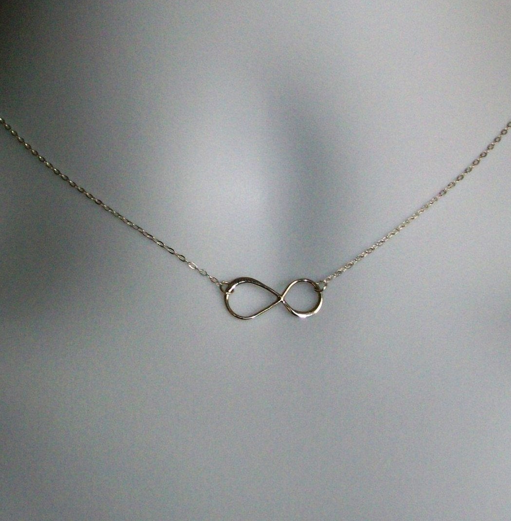 Set of 5 Infinity Necklace - Silver Infinty Necklace - Small Silver Infinity Necklace - Sterling Silver Necklace