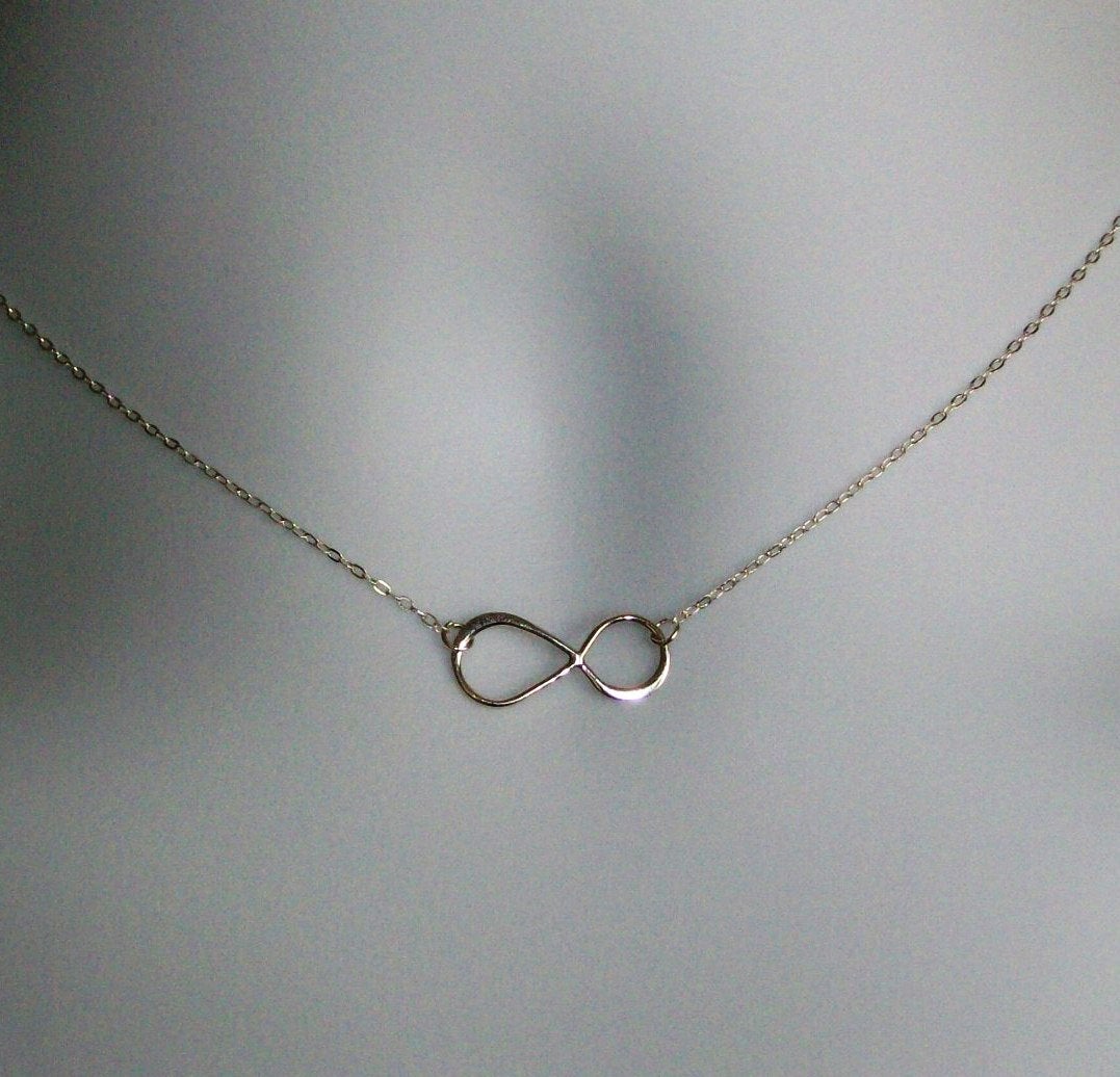 Set of 5 Infinity Necklace - Silver Infinty Necklace - Small Silver Infinity Necklace - Sterling Silver Necklace