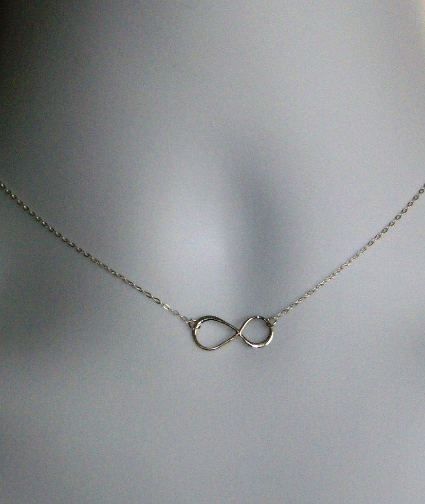 Set of 5 Infinity Necklace - Silver Infinty Necklace - Small Silver Infinity Necklace - Sterling Silver Necklace