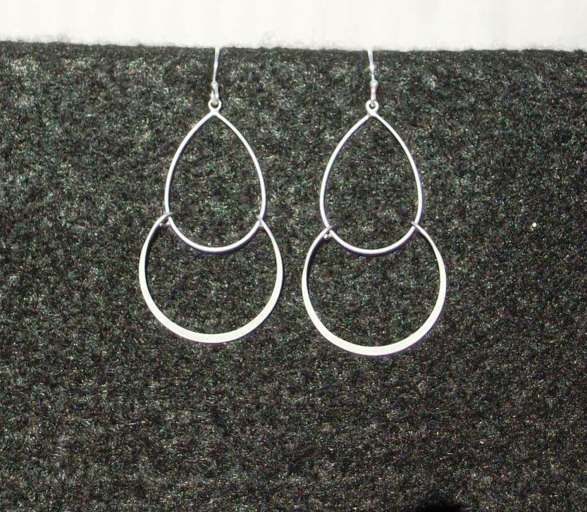 Silver Earrings, Silver Teardrop Chandelier Earrings, Bridesmaid Gifts, Dangle, Sterling Silver Earrings, Bridal, Weddings