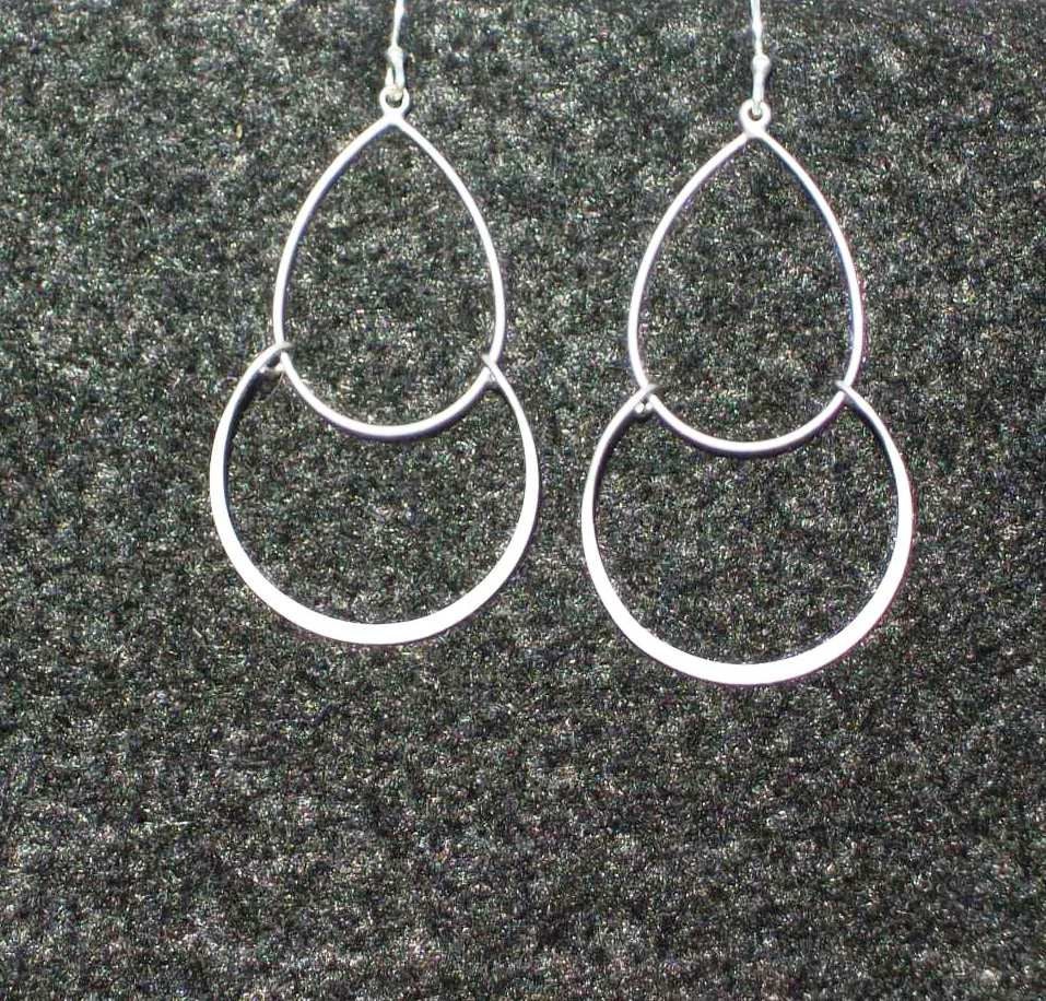 Silver Earrings, Silver Teardrop Chandelier Earrings, Bridesmaid Gifts, Dangle, Sterling Silver Earrings, Bridal, Weddings