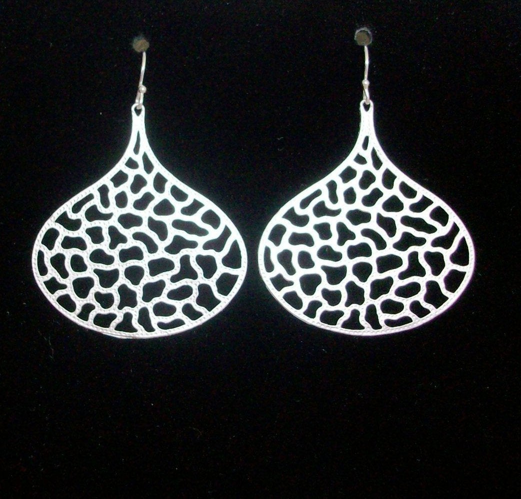 Silver Earrings, Silver Teardrop Filigree Earrings, Bridesmaid Gifts, Dangle, Sterling Silver Earrings, Bridal, Weddings