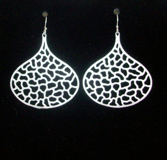 Silver Earrings, Silver Teardrop Filigree Earrings, Bridesmaid Gifts, Dangle, Sterling Silver Earrings, Bridal, Weddings