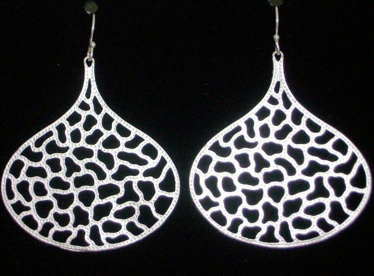 Silver Earrings, Silver Teardrop Filigree Earrings, Bridesmaid Gifts, Dangle, Sterling Silver Earrings, Bridal, Weddings