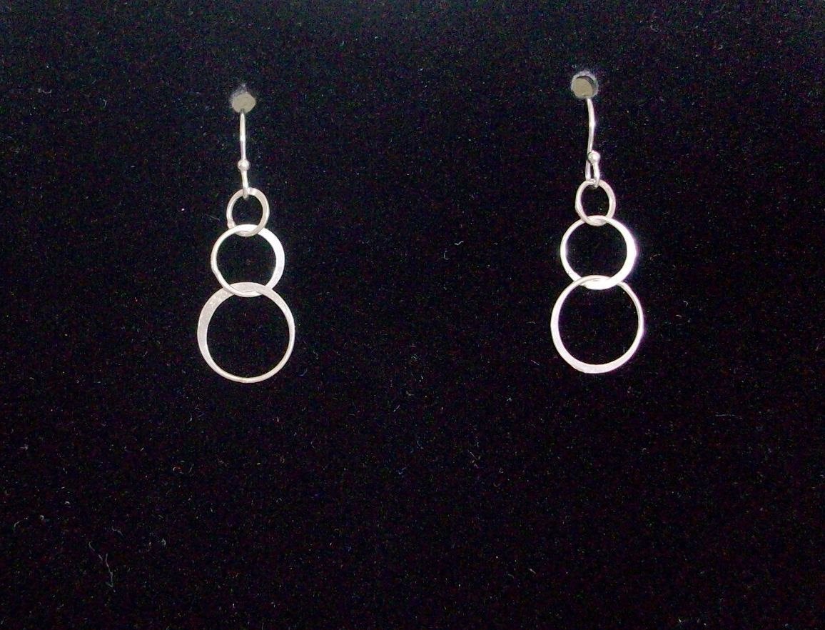 Tiny Eternity Earrings, Silver Earrings - Sterling Silver Eternity Earrings, Valentines Day, bridesmaid gifts, wedding, grey, white, silver