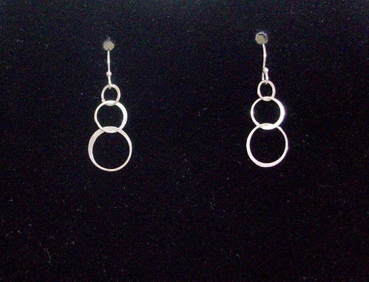 Tiny Eternity Earrings, Silver Earrings - Sterling Silver Eternity Earrings, Valentines Day, bridesmaid gifts, wedding, grey, white, silver