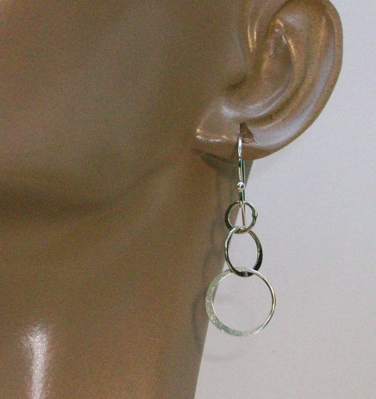 Tiny Eternity Earrings, Silver Earrings - Sterling Silver Eternity Earrings, Valentines Day, bridesmaid gifts, wedding, gr