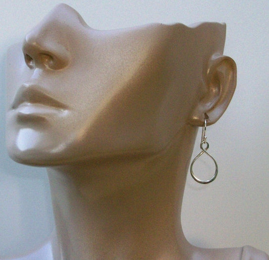 Infinity Earrings, Silver Earrings - Sterling Silver Infinity Earrings, Valentines Day, bridesmaid gifts, wedding, grey, white, silver