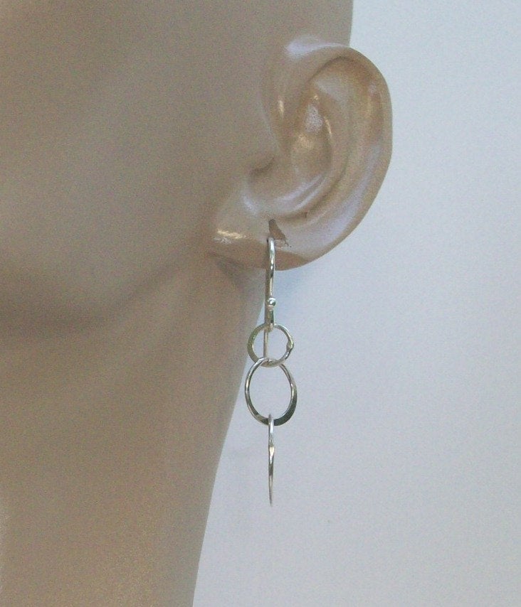 Tiny Eternity Earrings, Silver Earrings - Sterling Silver Eternity Earrings, Valentines Day, bridesmaid gifts, wedding, gr