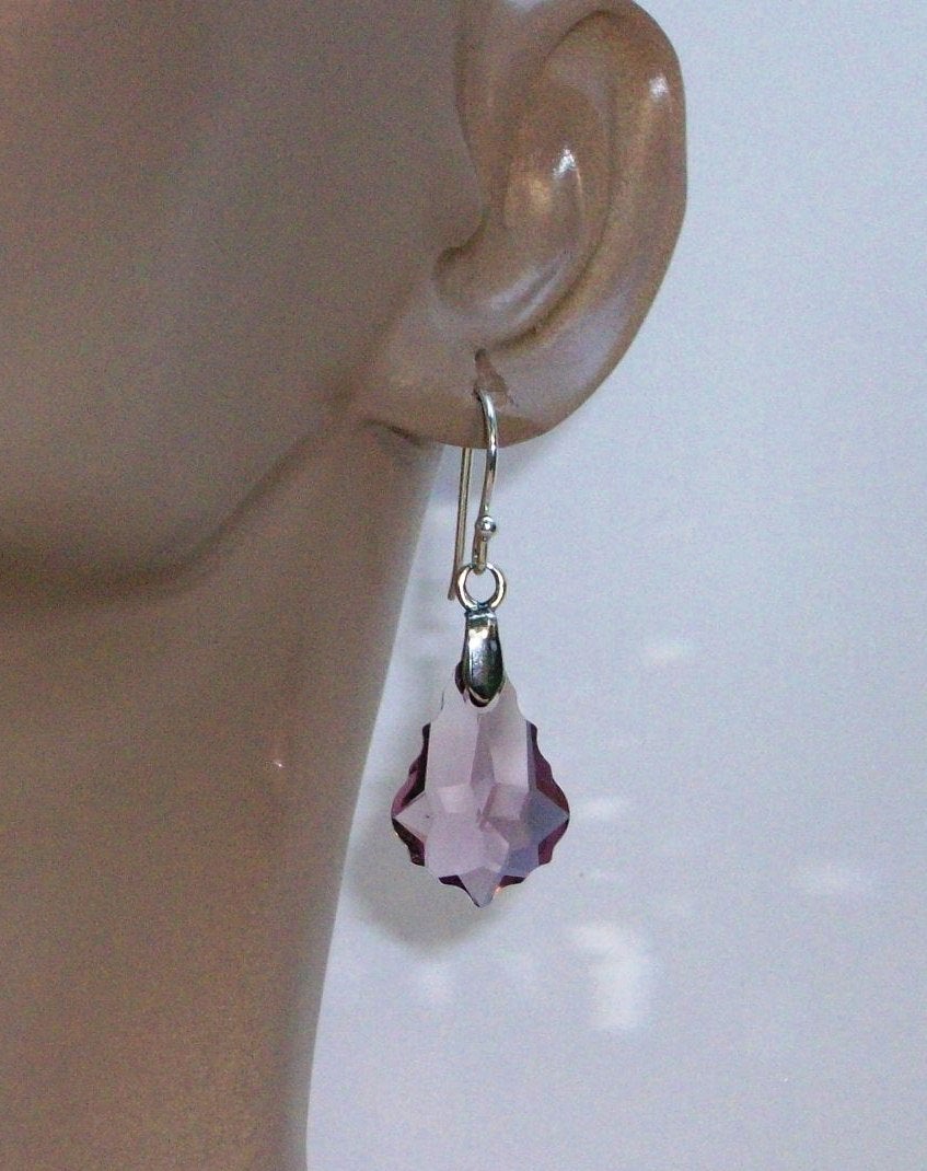 Silver Amethyst Earrings