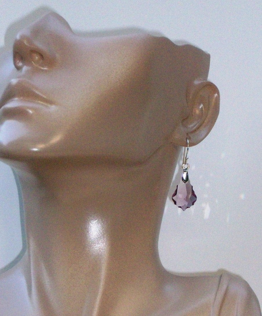 Silver Amethyst Earrings