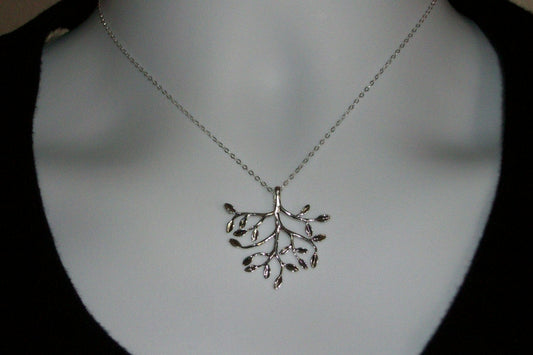 Set of 5 - Silver Tree Necklace - Sterling Silver Upside Down Tree of Life Necklace, Sterling Silver Necklace, bridesmaid gifts, weddings,