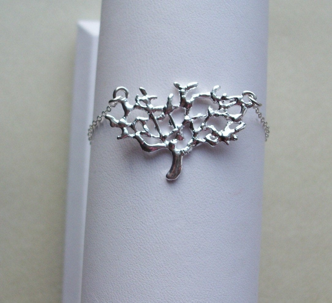 Silver Tree Bracelet - Silver Withered Tree Bracelet, Bridesmaid Gifts, Bridal, Valentines Gifts, Mothers Day