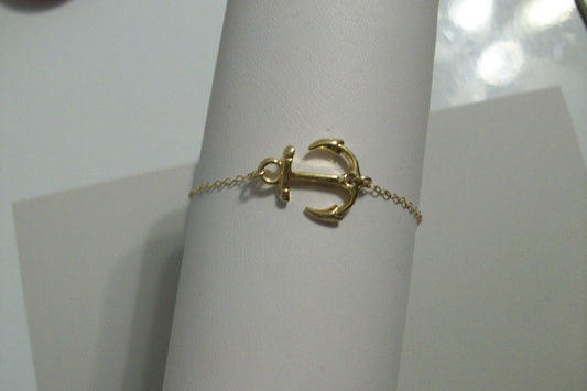 Gold Anchor Anklet or Bracelet - Gold Nautical Anklet or Bracelet - Gold Jewelry - Navy Wife Jewelry - Nautical Jewelry