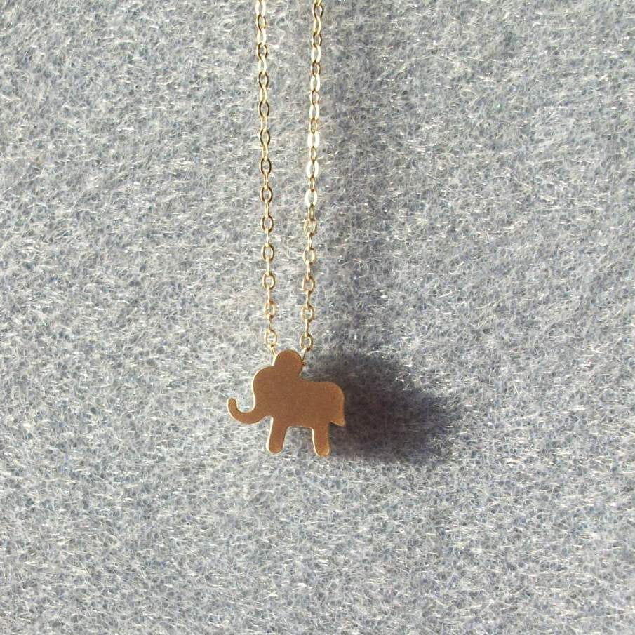 Gold Elephant Necklace - Tiny Elephant Necklace - Tiny Gold elephant Necklace - Bridal Gifts - Christmas Gifts