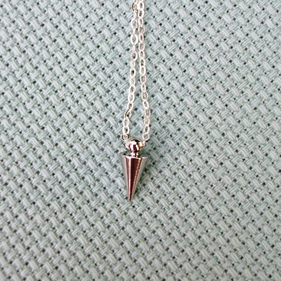 Silver Stud Necklace - Tiny Silver Stud Necklace, Silver Spike Necklace, Sterling Silver Necklace, Christmas Gift,