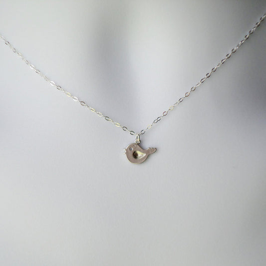 Bird Necklace, Modern Sterling Silver Bird Necklace, Tiny Silver Bird Necklace, Sterling Silver Necklace, bridesmaid gifts, Valentines Day