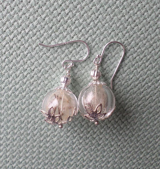 Wish Earrings - Silver Dandelion Earrings - Dandelion Seed Earrings - Sterling Silver Earrings, Bridal Gifts, Christmas Gifts