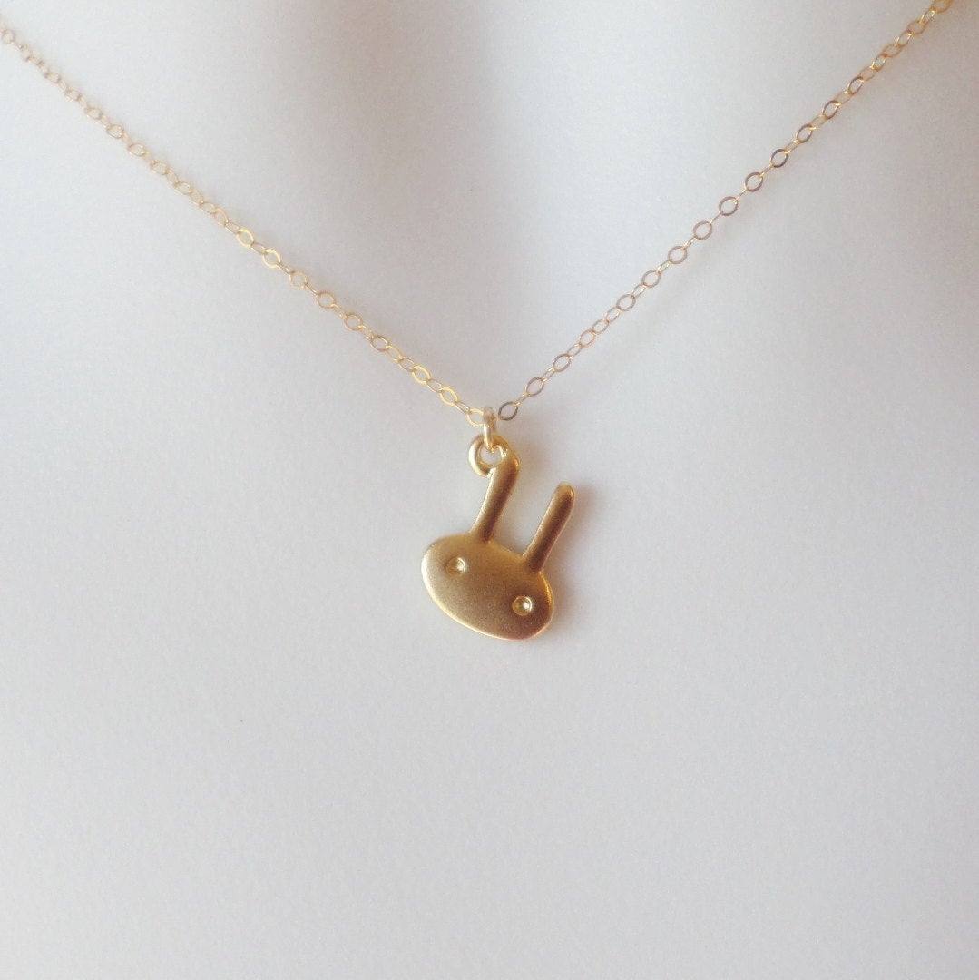 Gold Rabbit Necklace - Rabbit Necklace - Rabbit Pendant Necklace - Bridal Gifts - Christmas Gifts