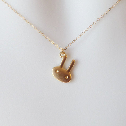 Gold Rabbit Necklace - Rabbit Necklace - Rabbit Pendant Necklace - Bridal Gifts - Christmas Gifts