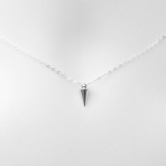 Silver Stud Necklace - Tiny Silver Stud Necklace, Silver Spike Necklace, Sterling Silver Necklace, Christmas Gift,