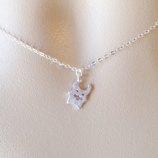 Silver Devil Necklace - Little Devil Necklace - 925 Sterling Silver and Rhodium Plated - Tiny Devil Necklace - Valentines Day