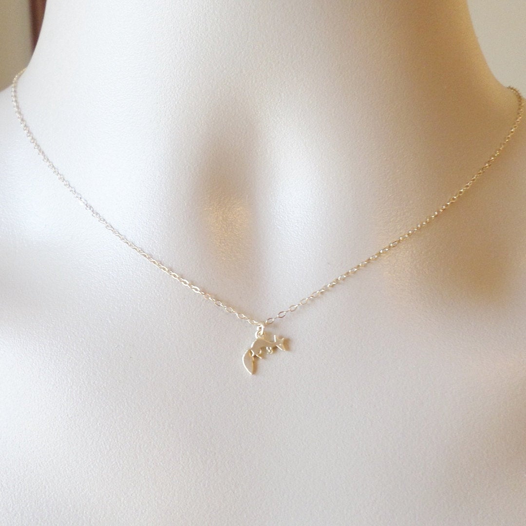 Gold Fox Necklace - Tiny Fox Necklace - 14k Gold Filled Necklace - Tiny Gold Fox Necklace - Bridal Gifts - Mothers Day Gift