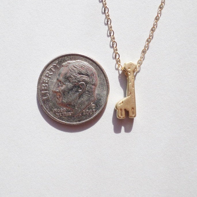 Gold Giraffe Necklace - Tiny Gold Necklace - Tiny Gold Giraffe Necklace - Animal Jewelry - Christmas Gift