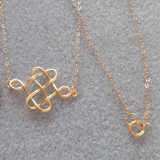 Celtic Knot Necklace - Dainty Gold Celtic Knot Necklace - Celtic Knot Necklace Necklace - Minimalistic and Modern Necklace