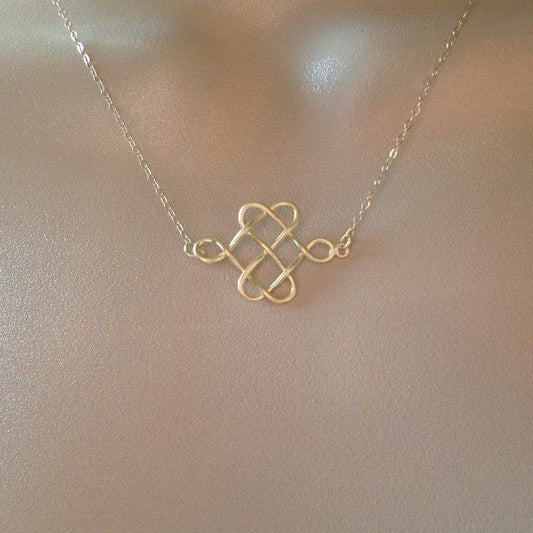 Celtic Knot Necklace - Dainty Gold Celtic Knot Necklace - Celtic Knot Necklace Necklace - Minimalistic and Modern Necklace