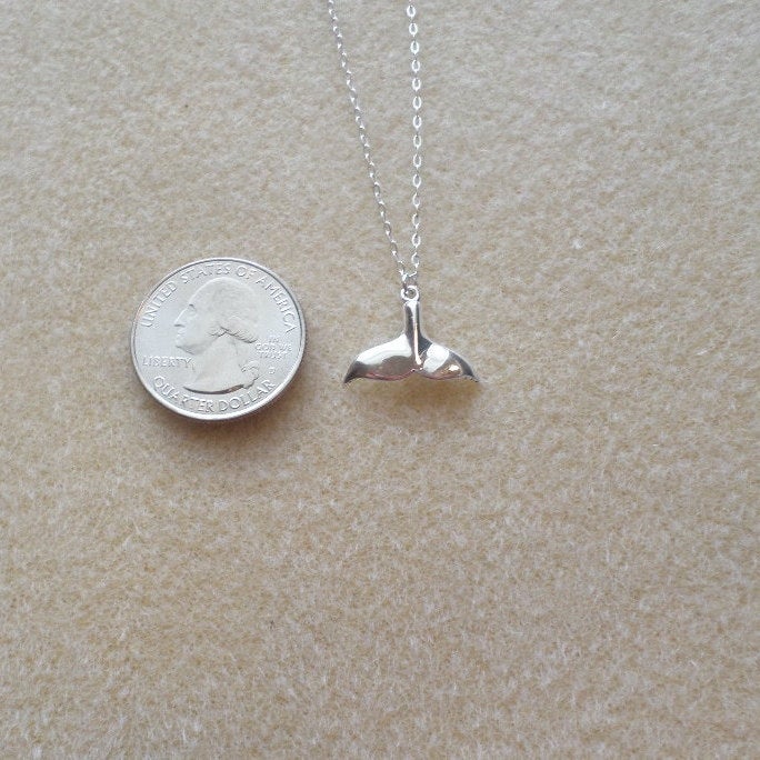 Sterling Silver Whale Tail Necklace