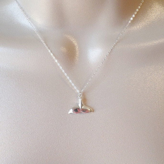 Sterling Silver Whale Tail Necklace