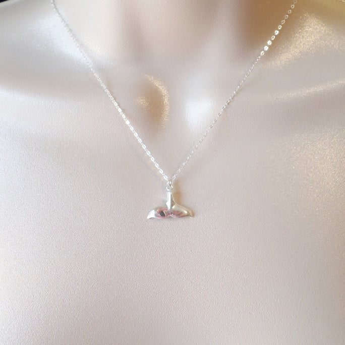 Sterling Silver Whale Tail Necklace