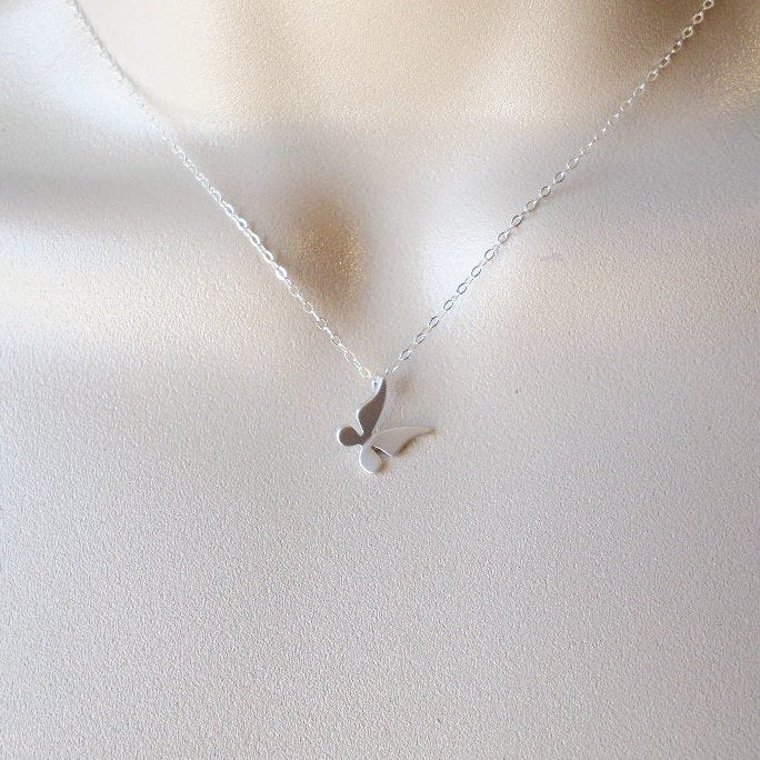 Butterfly Necklace, Silver Butterfly Necklace, Sterling Silver Butterfly Necklace, Sterling Silver Necklace, Christmas Gift, Easter Present